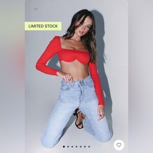 Princess Polly Becca Long Sleeve Crop Top